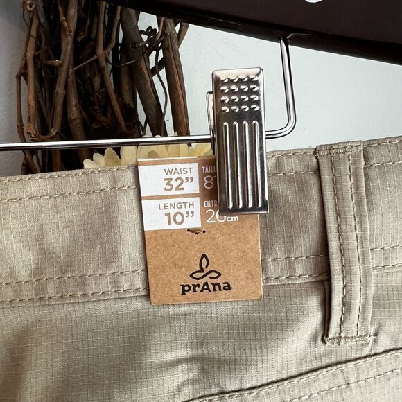 prAna Mens Standard Double Peak Hiking Short 32"Waist  10"Length in Sandbar - Picture 7 of 9